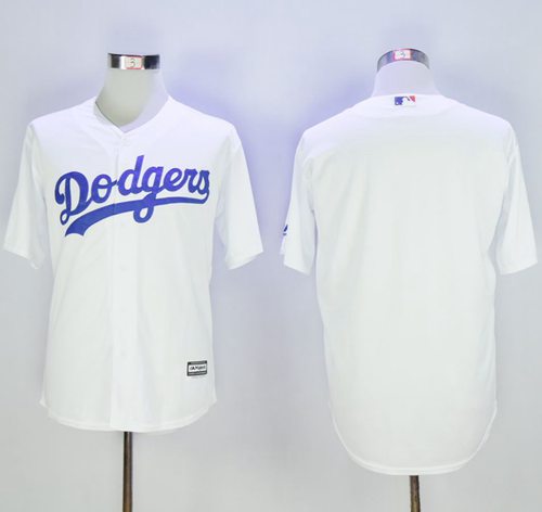 Dodgers Blank White New Cool Base Stitched MLB Jersey